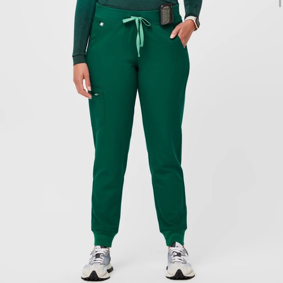 Figs Hunter Green Zamora Jogger Scrub Pants - Picture 1 of 5